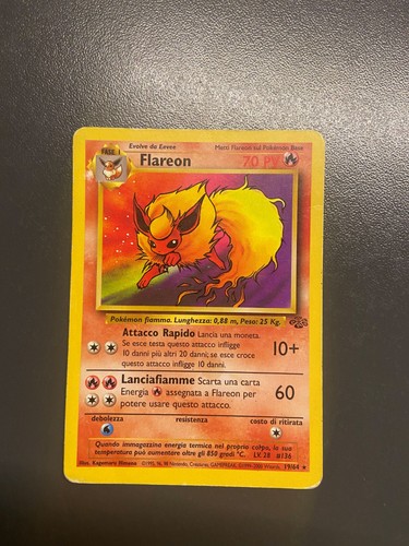 Carta pokémon flareon 64 - pokémon, 3/64