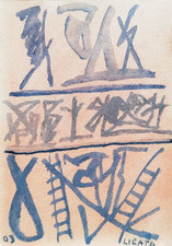 RICCARDO LICATA: Raro Acquerello su Carta, Firmato, Datato, Archiviato. STUPENDO