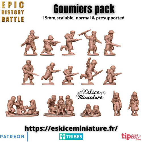 Set goumiers francesi 15mm - set,