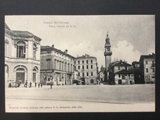 Casale Monferrato Piazza Castello antica cartolina animata