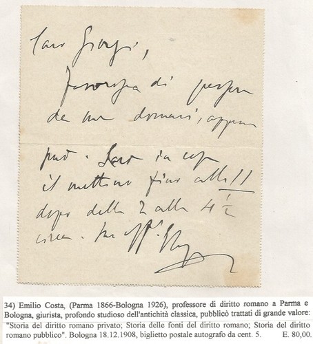 Bologna 1908 prof - bologna, 18.12.1908.