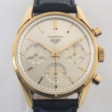 Heuer Carrera 18 Ct. Oro 36 Mm