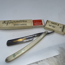 rasoio dritto vintage Filarmonica modello doppio tempio spedizione gratuita ottime condizioni