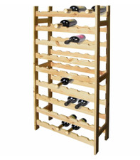Mobile porta bottiglie cantinetta vino in legno chiaro naturale 42 o 54 posti