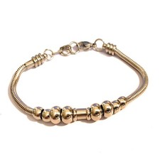 Bracciale snake tipo pandora in acciaio inox da uomo donna braccialetto a catena