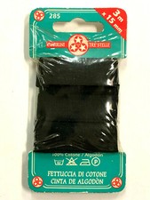 FETTUCCIA DI COTONE NERO PER