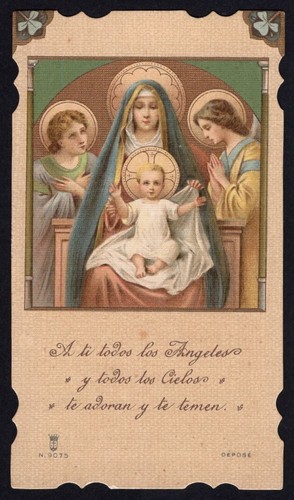 Santino antico madonna - santino,