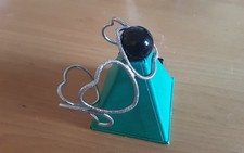 Bracciale Rigido Con Cuori Argento Brillantati