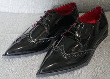 Scarpe Kat Von D Vegan Pelle "Nina" Oxford Donna 8 1/2 Stile Strega Gotico