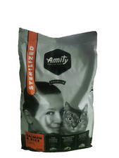 CROCCHETTE GATTI STERILIZZATI CROCCANTINI PREMIUMGATTO SALMONE E RISO 10KG AMITY