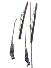  KIT COPPIA BRACCI CROMATI + COPPIA SPAZZOLE TERGI TERGI FIAT 500EPOCA  F L R