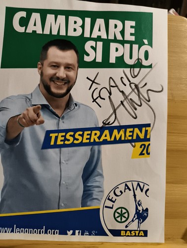 Lega nord autografo matteo - nord,
