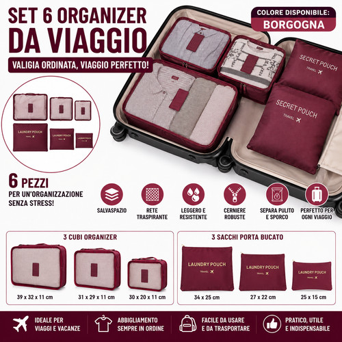 Set organizer valigia da - 6,