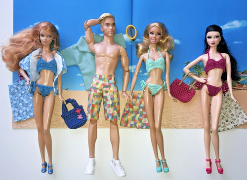 Barbie black label ken looks - black,