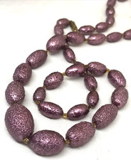 COLLANA ANNI 60 IN VETRO DI MURANO CON PERLE FATTE A MANO E RICOPERTE DI SMALTO