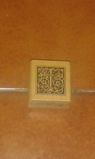 TIMBRO IN LEGNO STAMPERIA BOX TORINO LETTERA T INIZIALE 3.5 X 3.5