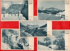 VALLE D'AOSTA - LOTTO DI 5 CARTOLINE PUBBLICITARIE TOSELLI