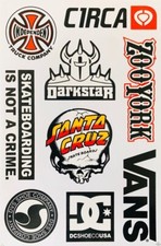 Adesivi Skateboard Trasparenti Santa Cruz Polar Skate Baker Real Hockey Girl 46