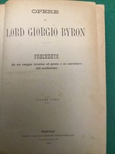 BYRON George. OPERE DI LORD