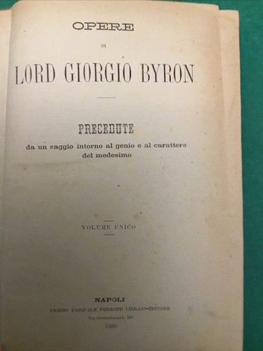 Byron george opere lord - di,