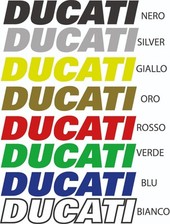 3 Adesivi DUCATI per serbatoio