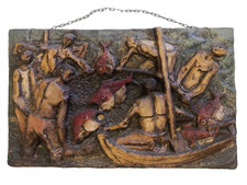 Targa IN terracotta bassorilievo firmata scultore Romagnolo Guerrino Bardeggia