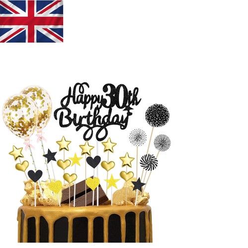 Lussuoso cake topper nero oro