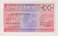 Miniassegni  CREDITO ITALIANO