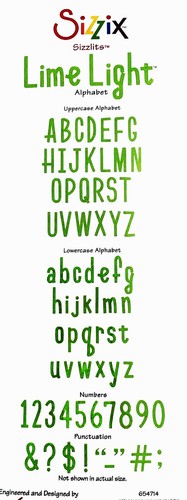 Sizzlits lime light alphabet - sizzlits,