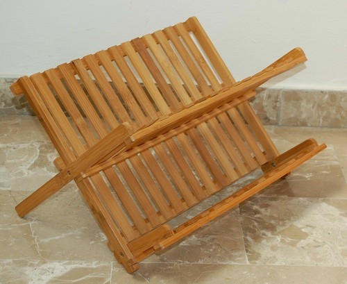 Scolapiatti legno bamboo - scolapiatti,