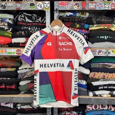 MAGLIA CICLISMO VINTAGE ANNI 80 GONSO HELVETIA TAGLIA S JÖRG MÜLLER TOUR DE SUISSE RARA