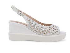 Melluso sandalo zeppa bianco - melluso,