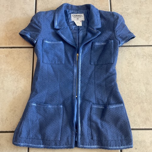 Vintage 1995 chanel blue tweed - blue,