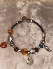 Bracciale da donna MISANI MILANO B2060RU in cuoio naturale marrone oro giallo