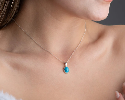 Collana turchese blu - da, donna