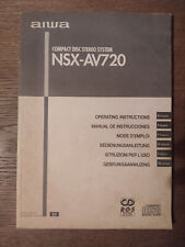 MANUALE USO MULTILINGUA IMPIANTO STEREO AIWA NSX-AV720 ORIGINALE
