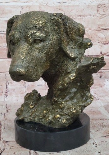 Busto scultura bronzo - bronzo, cane