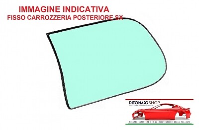Vetro fisso verde - vetro, sx
