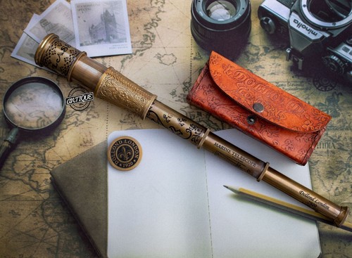 Antico ottone telescopio - ottone,