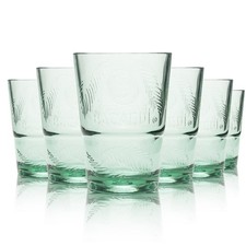 6 bicchieri riutilizzabili Bacardi rum vetro plastica verde palma bicchieri long drink giardino