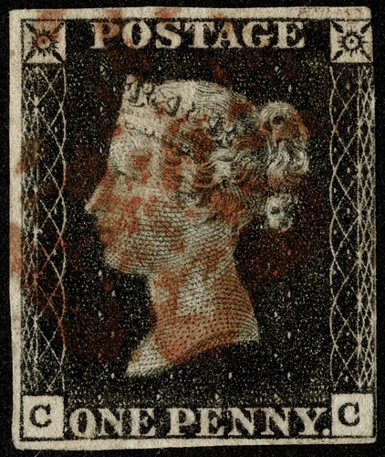 Penny black 1840 pl7 - 1d, cc