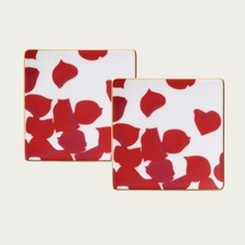 Set di 2 piatti quadrati