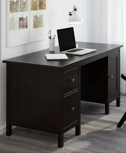 Ikea hemnes desk black brown - ikea, desk,