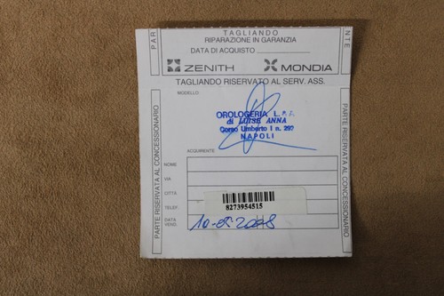Zenith mondia garanzia - zenith,