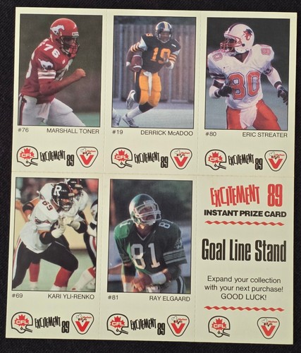 1989 vachon cfl cards - 1989,