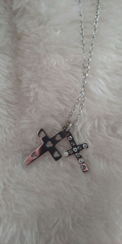 Collana con croce - , argento