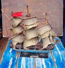 Modello Di Veliero Clipper Flying Cloud in Legno E Vele In Tessuto Rigido Nave