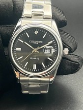 Orologio uomo datario automatico quadrante nero bracciale acciaio cassa 40 WR30m