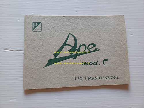 Piaggio ape ac2 manuale - piaggio,