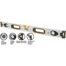 Livella Magnetica a 3 bolle in alluminio INGCO Disponibe 30, 40, 60, 80, 100 cm.